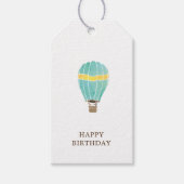 Waterverf Hot Air Ballon Birthday Cadeau Cadeaulabel (Voorkant)