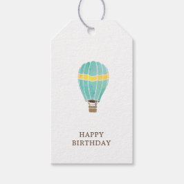 Waterverf Hot Air Ballon Birthday Cadeau Cadeaulabel