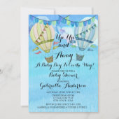 Waterverf Hot Air Ballon Boy Baby shower Kaart (Voorkant)