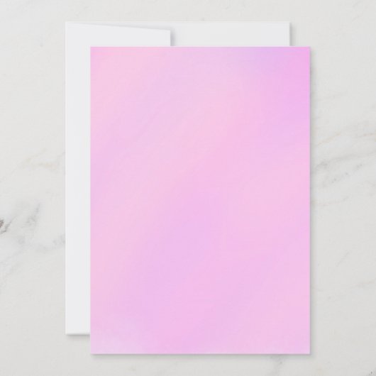 Waterverf Hot Air ballon Cute Baby shower Girl Kaart (Achterkant)