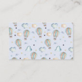 Waterverf Hot Air-ballonpartij in Blauw Informatiekaartje (Achterkant)