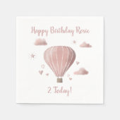  Waterverf Hot Air Ballonpartij Napkins Servet (Voorkant)