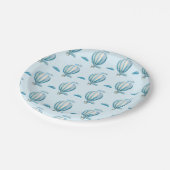 Waterverf Hot Air-luchtballonnen Baby shower Papieren Bordje (Gekanteld)