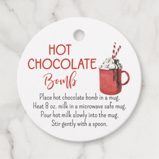 Waterverf Hot Chocolate Bomb Label (Voorkant)