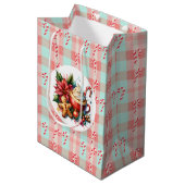 Waterverf Hot Cocoa, Candy Canes Kerst Medium Cadeauzakje (Voorkant Gekanteld)