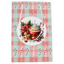 Waterverf Hot Cocoa, Candy Canes Kerst Medium Cadeauzakje