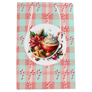 Waterverf Hot Cocoa, Candy Canes Kerst Medium Cadeauzakje