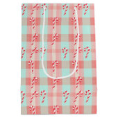 Waterverf Hot Cocoa, Candy Canes Kerst Medium Cadeauzakje (Achterkant)