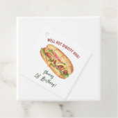 Waterverf Hot Dog Kids Verjaardag Bedankjes Labels (In situ)