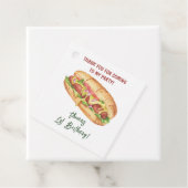 Waterverf Hot Dog Kids Verjaardag Bedankt Bedankjes Labels (In situ)