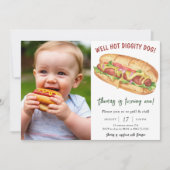 Waterverf Hot Dog Kids Verjaardag Kaart (Voorkant)