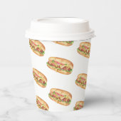 Waterverf Hot Dog Kids Verjaardag Papieren Bekers (Voorkant)