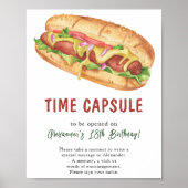 Waterverf HOT DOG Time Capsule 1e verjaardag Poster (Voorkant)