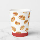 Waterverf Hot Dog Verjaardag Papieren Cups – Kinde Bekers (Achterkant)