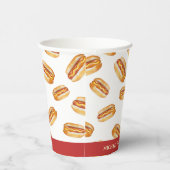 Waterverf Hot Dog Verjaardag Papieren Cups – Kinde Papieren Bekers (Rechts)