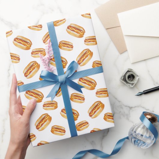 Waterverf Hot Dog Wrapping Paper - Kinder BBQ Koke Cadeaupapier (Geschenken)