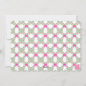 Waterverf Hot Pink Bow Ginger Jar Kerstfoto Feestdagenkaart (Achterkant)