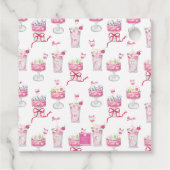 Waterverf Hot Pink Mahjong Cocktails Bedankjes Labels (Achterkant)