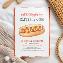 Waterverf hotdog 1e verjaardag