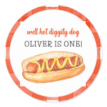Waterverf Hotdog 1e Verjaardag