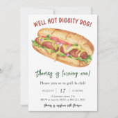 Waterverf Hotdog Kinderverjaardag Kaart (Voorkant)