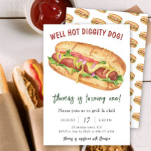Waterverf Hotdog Kinderverjaardag