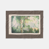  Waterverf Hotel Plaza van Central Park Fleece Deken (Voorkant (Horizontaal))