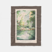 Waterverf Hotel Plaza van Central Park Fleece Deken (Voorkant)