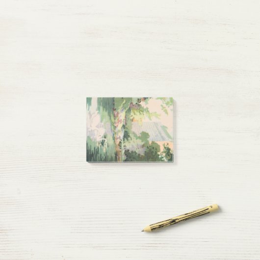  Waterverf Hotel Plaza van Central Park Post-it® Notes (Op bureau)