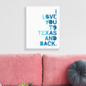 Waterverf houdt van je naar Texas en terug Canvas Afdruk (Insitu (Woonkamer))