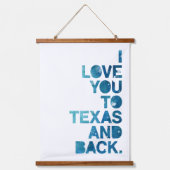 Waterverf houdt van je naar Texas en terug Hangend Wandkleed (Voorkant)