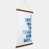 Waterverf houdt van je naar Texas en terug Hangend Wandkleed (Gebogen)