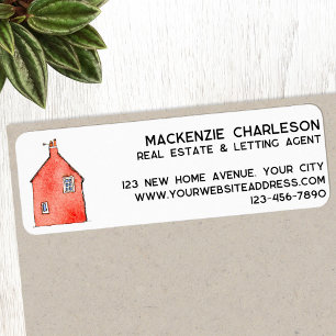 Waterverf House Art Business Retouradres Etiket