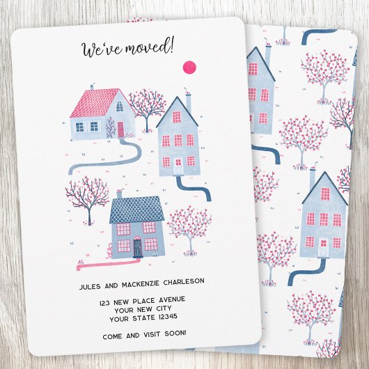 Waterverf House Change of Address Aankondiging