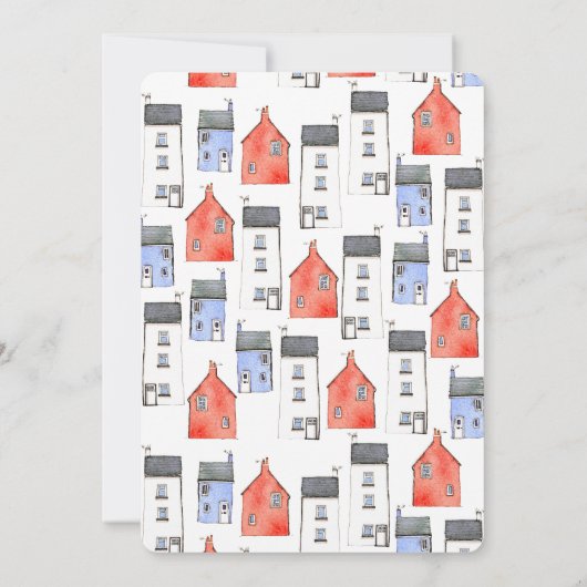 Waterverf House Change of Address Aankondiging (Achterkant)