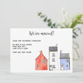 Waterverf House Change of Address Aankondiging (Staand voorkant)