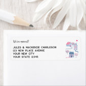 Waterverf House Change of Address Etiket (Insitu)