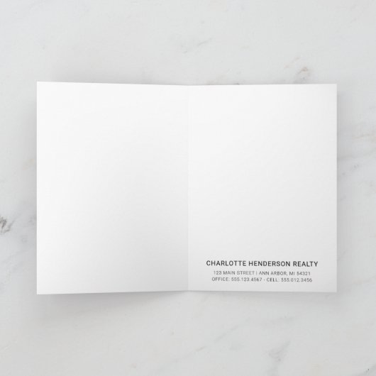 Waterverf House Client Birthday Kaart (Binnen)