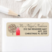 Waterverf House & Folksy Tree Tan of Kies Kleur Etiket (Insitu)