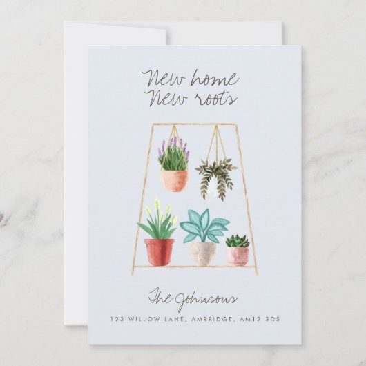 Waterverf House Planten Nieuwe startpunten Aankondiging (Voorkant)