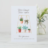 Waterverf House Planten Nieuwe startpunten Aankondiging (Staand voorkant)