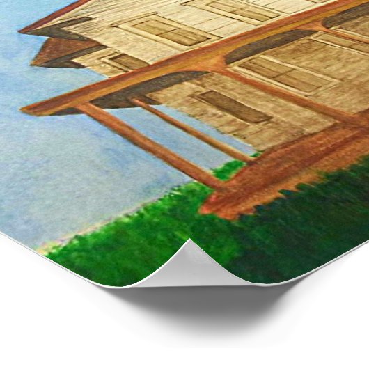 Waterverf House Poster (Hoek)