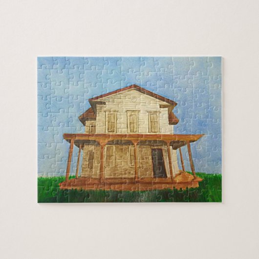 Waterverf House Puzzel (Horizontaal)