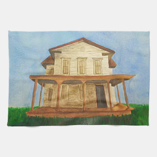 Waterverf House Theedoek