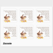 Waterverf House Wren Bird St. Francis Prayer Vierkante Sticker (Vel)