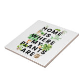 Waterverf Houseplant Tuinieren Quote Tegeltje (Zijkant)