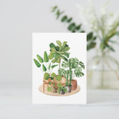Waterverf Houseplants Briefkaart (Staand voorkant)