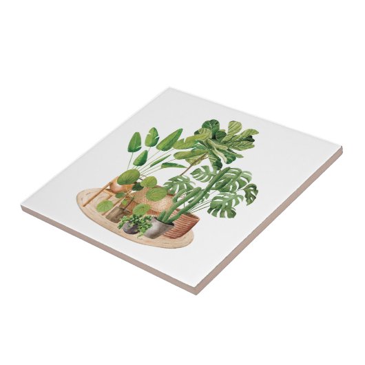 Waterverf Houseplants Tegeltje (Zijkant)