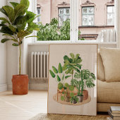 Waterverf Houseplants Wall Art Poster