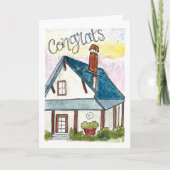 Waterverf Housewarming Kaart (Voorkant)